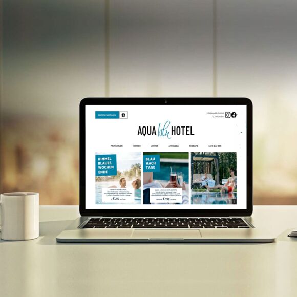 Aqua Blu Hotel . Website mit Contao CMS