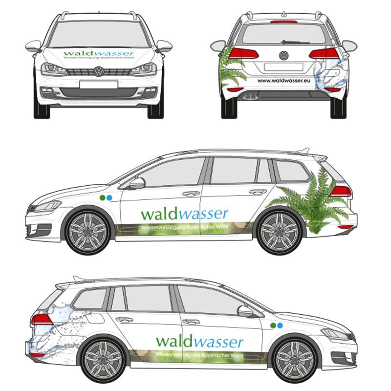 Fahrzeugbeschriftung - Layoutdatei für VW Golf Variant